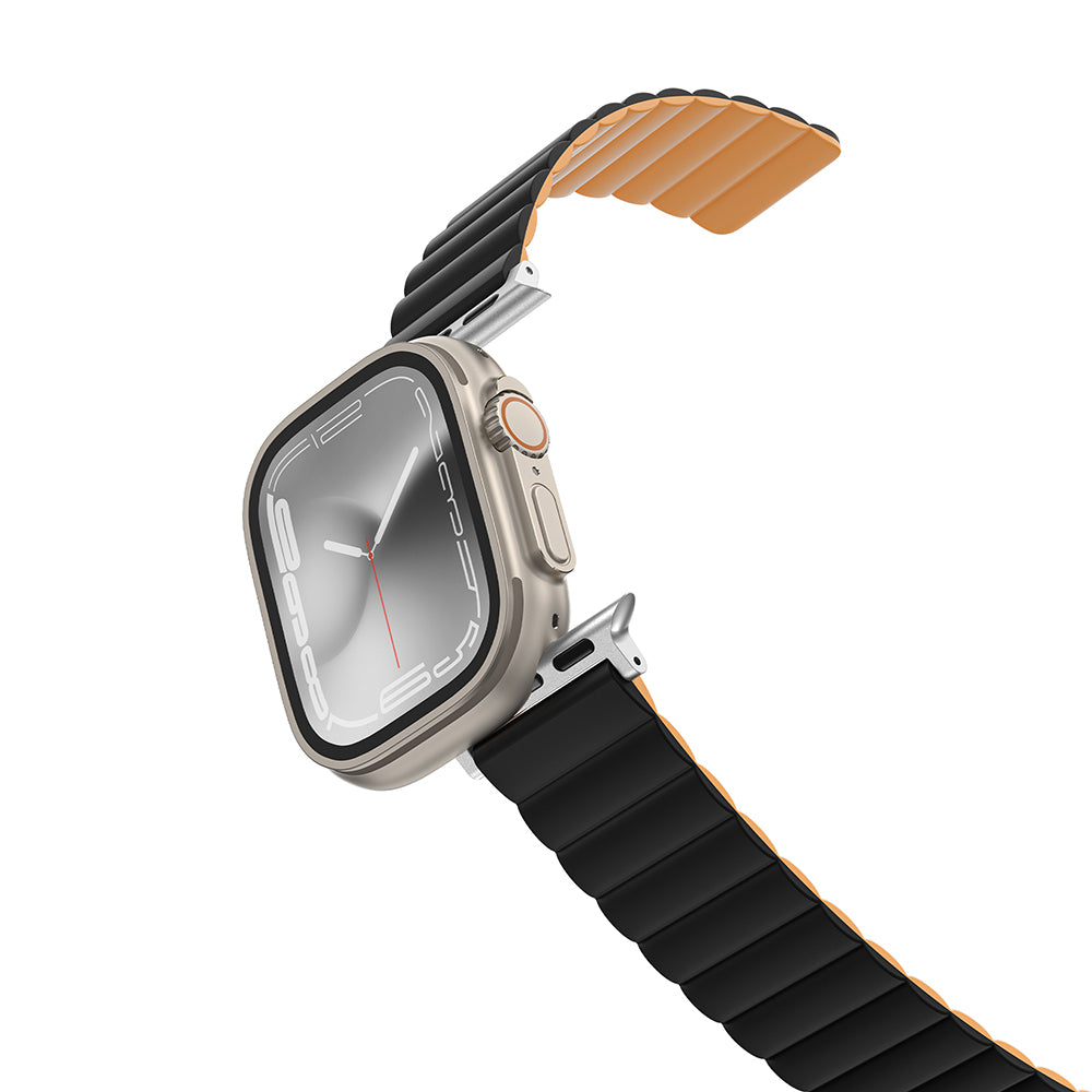 Amazingthing Smoothie Mag Apple Watch 45mm Magnetik Tak Çıkar Silikon Strap Kayış - 2 Amazingthing Smoothie Mag Apple Watch 45mm Magnetik Tak Çıkar Silikon Strap Kayış - 2